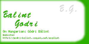 balint godri business card